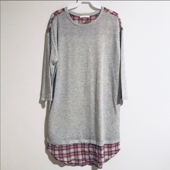 Le Lis Tops - 𝅺🍭nwt Le Lis Knit Tunic with Plaid